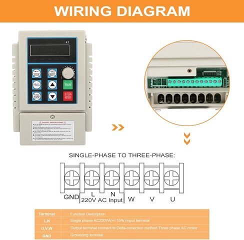 Variable Frequency Inverter 2.2KW VFD Single Phase to Three Phase Spindle Motor Speed Control Frequency Converter VFD Phase Converter for Motor Speed Control in Saudi Arabia