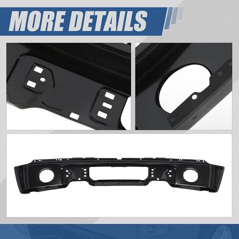Auto Dynasty Front Bumper Impact Face Bar Compatible with 2009-2014 Ford F-150, with Fog Light Cutout, Non Fit Harley Davidson/Raptor Model, Painted Black in Kuwait