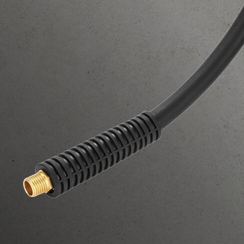 Air Hose 3/8-Inch by 50-Feet 300 PSI Heavy Duty, Lightweight, Hybrid with Brass Male Fittings, Bend Restrictors, Black in Saudi Arabia