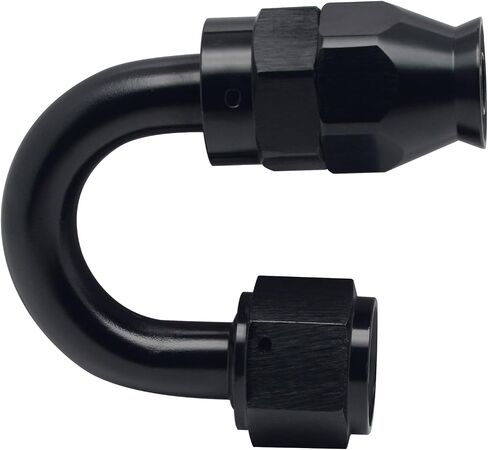 10AN PTFE Fuel Hose End Joint Fitting Adapter 120 Degree 1PC for PTFE E85 Fuel Line Only Aluminum Black in Saudi Arabia