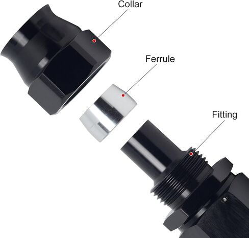 10AN PTFE Fuel Hose End Joint Fitting Adapter 120 Degree 1PC for PTFE E85 Fuel Line Only Aluminum Black in Saudi Arabia