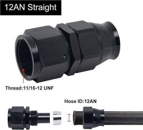 10AN PTFE Fuel Hose End Joint Fitting Adapter 120 Degree 1PC for PTFE E85 Fuel Line Only Aluminum Black in Saudi Arabia