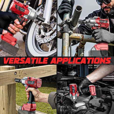 Cordless Impact Wrench for Dewalt 20v Battery: 250Ft-lbs(340N.m) 3/8 inch Brushless Electric Impact Gun, 2400RPM High Torque Impact Driver, Power Impact Wrench, Bare Tool Only in Kuwait