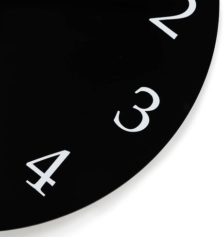 Lafocuse 12 Inch Silent Black Wall Clock Battery Operated for Living Room Decor, Simple Minimalist Wooden Wall Clock for Kitchen Bedroom Office in Saudi Arabia
