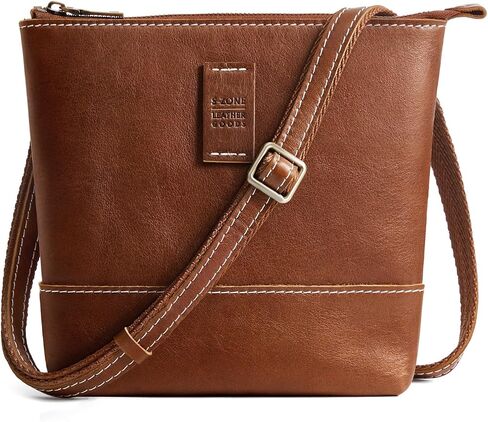 S-ZONE Leather Crossbody Bags for Women Small Over the Shoulder Purses and Handbags Trendy in Saudi Arabia