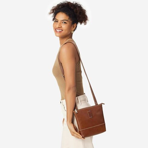 S-ZONE Leather Crossbody Bags for Women Small Over the Shoulder Purses and Handbags Trendy in Saudi Arabia