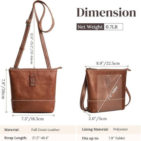 S-ZONE Leather Crossbody Bags for Women Small Over the Shoulder Purses and Handbags Trendy in Saudi Arabia