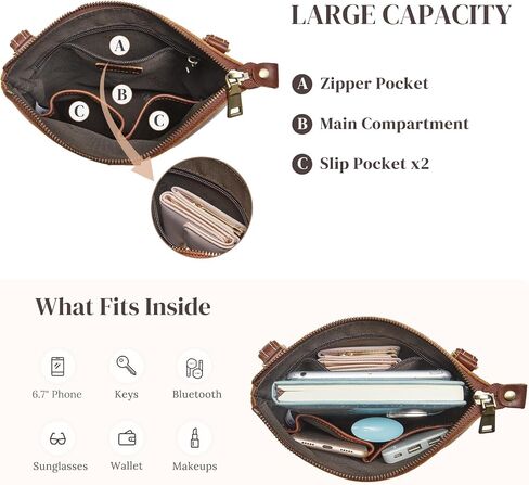 S-ZONE Leather Crossbody Bags for Women Small Over the Shoulder Purses and Handbags Trendy in Saudi Arabia