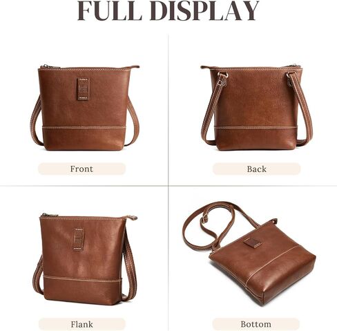S-ZONE Leather Crossbody Bags for Women Small Over the Shoulder Purses and Handbags Trendy in Saudi Arabia