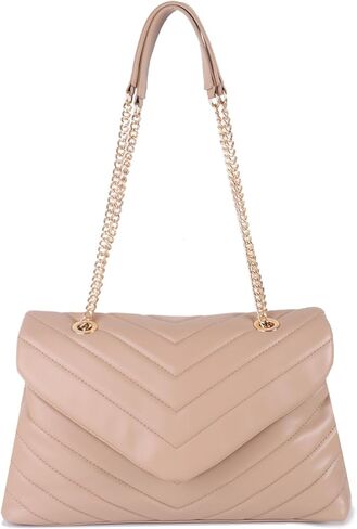 Women Shoulder Bag, Fashionable Quilted Vegan leather Crossbody Purses with Adjustable Chain Designer Purses in Saudi Arabia