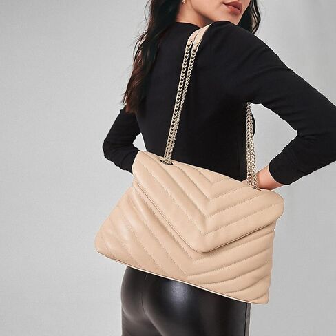 Women Shoulder Bag, Fashionable Quilted Vegan leather Crossbody Purses with Adjustable Chain Designer Purses in Saudi Arabia