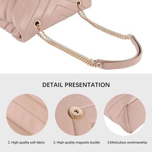 Women Shoulder Bag, Fashionable Quilted Vegan leather Crossbody Purses with Adjustable Chain Designer Purses in Saudi Arabia