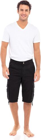 Skylinewears Men Cargo Shorts Classic Casual Cotton Multi-Pocket Work Hiking Fishing Below Knee Loose Fit Summer Shorts in Saudi Arabia