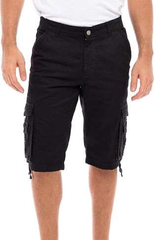 Skylinewears Men Cargo Shorts Classic Casual Cotton Multi-Pocket Work Hiking Fishing Below Knee Loose Fit Summer Shorts in Saudi Arabia