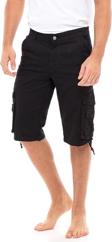 Skylinewears Men Cargo Shorts Classic Casual Cotton Multi-Pocket Work Hiking Fishing Below Knee Loose Fit Summer Shorts in Saudi Arabia