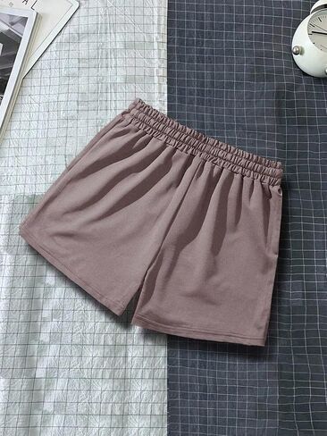 Men's Drawstring Waist Cartoon Graphic Shorts Wide Leg Casual Track Shorts with Pockets in Saudi Arabia