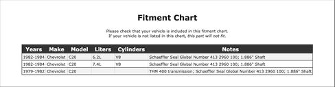 Rear Manual Transmission Seal Compatible With Chevrolet C20 1984 1983 1982 1981 1980 1979 P-2580699 in Saudi Arabia