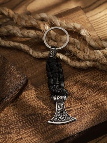 Haquil Viking Rune Ax Paracord Keychain Norse Symbor in Saudi Arabia