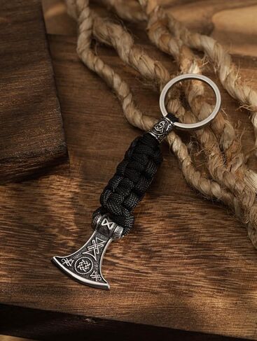 Haquil Viking Rune Ax Paracord Keychain Norse Symbor in Saudi Arabia