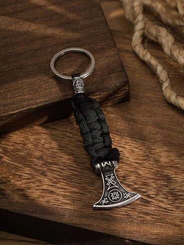 Haquil Viking Rune Ax Paracord Keychain Norse Symbor in Saudi Arabia