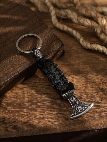 Haquil Viking Rune Ax Paracord Keychain Norse Symbor in Saudi Arabia