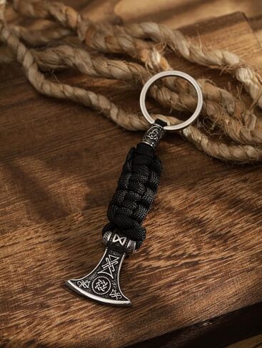 Haquil Viking Rune Ax Paracord Keychain Norse Symbor in Saudi Arabia