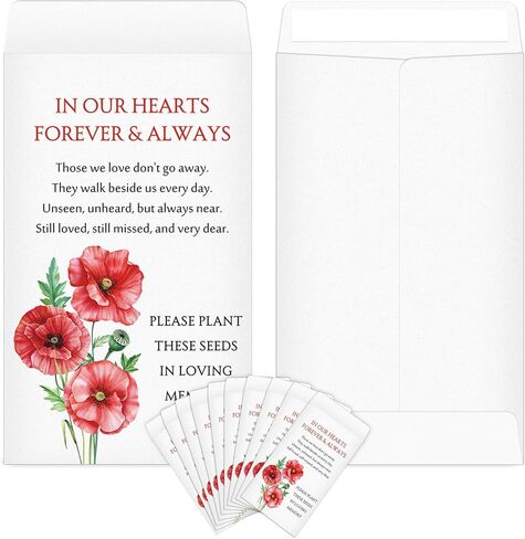 Fumete 120 Pack Memorial Coin Envelopes Kraft Small Coin Envelopes Plant Small Flower Packets Celebration of Life Packets for Funerals Loss of Loved One, 3.9 x 2.4 Inch(Memorial) in Kuwait