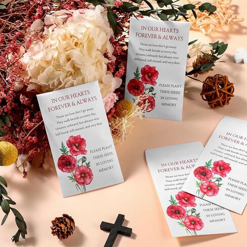 Fumete 120 Pack Memorial Coin Envelopes Kraft Small Coin Envelopes Plant Small Flower Packets Celebration of Life Packets for Funerals Loss of Loved One, 3.9 x 2.4 Inch(Memorial) in Kuwait