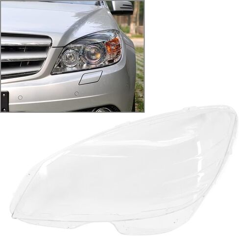 Chcury1 Car Clear Left Side Headlight Shell Cover, Front Lighting Lamp Headlight Assembly For Mercedes Benz C Class W204 c180 c200 c260 c280 c300 200k 180k 2008-2011, 2048208761, 2048208861 in Saudi Arabia