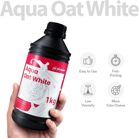 phrozen 3D Printer Rapid Resin [Aqua Clear Plus], 405nm LCD UV-Curing Photopolymer Resin, Low Shrinkage, Transparent Visual, Low Odor, Non-Brittle, Easy to Print, Fast Printing (1KG) in Kuwait