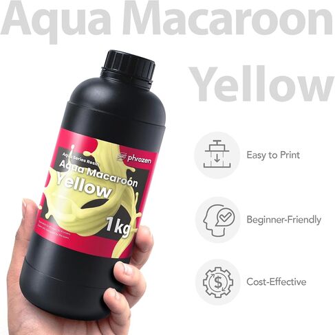 phrozen 3D Printer Rapid Resin [Aqua Clear Plus], 405nm LCD UV-Curing Photopolymer Resin, Low Shrinkage, Transparent Visual, Low Odor, Non-Brittle, Easy to Print, Fast Printing (1KG) in Kuwait