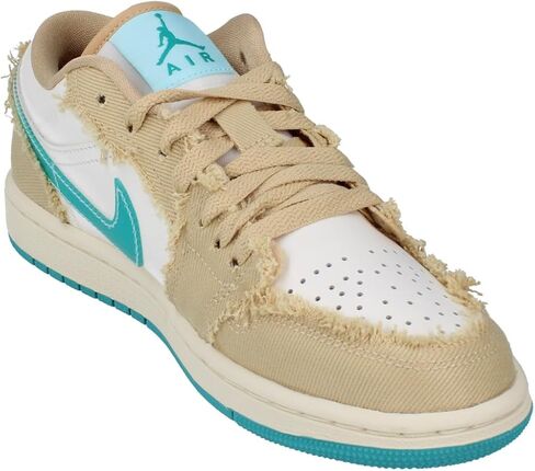 حذاء رياضي Air Jordan 1 Low للنساء من Nike Jordan - سمسم/صبار داستي HF4983-252 - مقاس 6.5 واط in Saudi Arabia