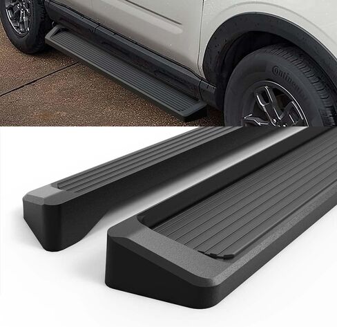HD Ridez Flat Running Board 6" Black Compatible with Ford Bronco Sport 2021-2025 Sport Utility 4-Door (Nerf Bar Side Steps Side Bars) in Saudi Arabia