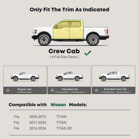 YHTAUTO 5 بوصة من لوحات الجري تناسب نيسان تيتان 2004-2015/2017-2024 ، تيتان XD 2016-2024 CREW CAB ، تنتهي بيضاوي بنت الخطوات الجانبية لخطوة الفولاذ المقاوم للصدأ أشرطة خارج الطريق على الطرق الوعرة in Kuwait