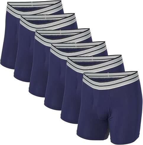 Mr. Davis Men's 6 Pack Standard Cut Boxer Brief Underwear in Kuwait