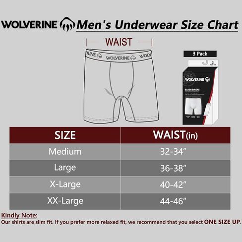 WOLVERINE Men's Boxer Briefs Soft Breathable Moisture-Wicking with Tag Free Underwear for Men 3-Pack in Kuwait