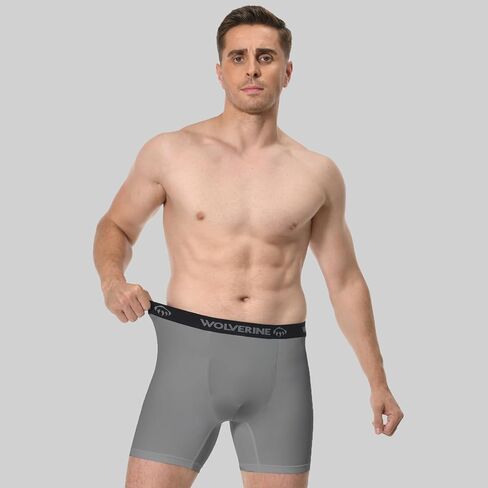 WOLVERINE Men's Boxer Briefs Soft Breathable Moisture-Wicking with Tag Free Underwear for Men 3-Pack in Kuwait