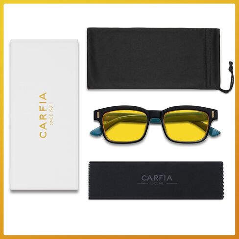 CARFIA Night Vision Glasses Driving for Men Women Anti-glare,Safety HD Yellow Lens Fishing Golf Narrow Face Glasses in Saudi Arabia