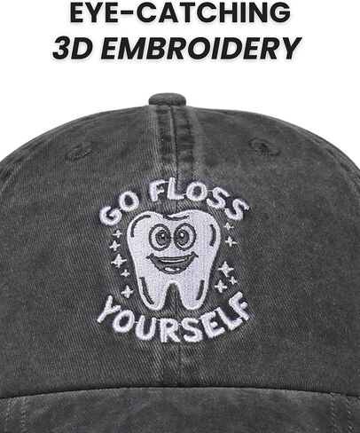 InnoBeta Dental Gifts Cap for Dental Assistant Hygienist - Adjustable Vintage Washed Cotton Embroidered Hat - Gift for School Graduation, Appreciation, Coworkers - Grey in Saudi Arabia