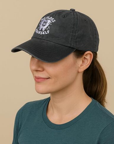 InnoBeta Dental Gifts Cap for Dental Assistant Hygienist - Adjustable Vintage Washed Cotton Embroidered Hat - Gift for School Graduation, Appreciation, Coworkers - Grey in Saudi Arabia
