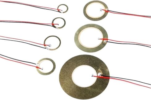 10pcs Piezoelectric Piezo Ceramic Wafer Plate Sounder Sensor Dia 12MM/15MM/18MM/20MM/27MM/35MM/50MM for Buzzer Loudspeaker Wire(10pcs 15MM) in Saudi Arabia