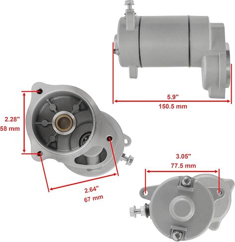 Caltric Starter with Drive Bendix and Relay Solenoid Compatible With Polaris Trail Blazer 250 1991-2006 in Saudi Arabia