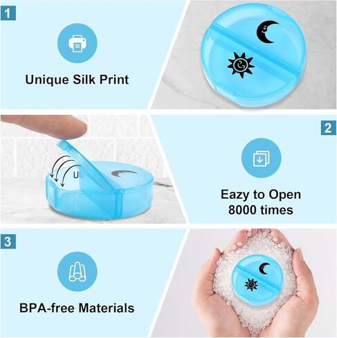 منظم حبوب منع الحمل الأسبوعي 3x في اليوم ، صندوق حبوب منع الحمل 7 أيام للمحفظة ، منظم حبوب منع الحمل اليومي ، منظم طب موزع الحبوب للفيتامينات ، زيوت السمك ، الأدوية ، المكملات الغذائية (أسود ، متوسطة) in Kuwait