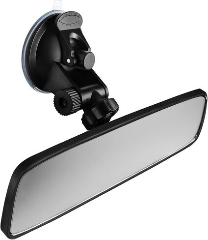 Rear View Mirror, Adjustable Interior Rearview Mirror with Suction Cup, Anti Glare HD Wide Angle Rear View Mirror, Car Panoramic Rear View to Reduce Blind Spot for Most Cars in Saudi Arabia