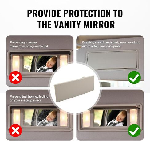 GZYF Car Sunvisor Mirrors Makeup Mirror Vanity Cover, Auto Front Vanity Mirror Sun-Shading Cosmetic Mirror Cover Trim LR063682 for Land Rover for Range Rover Sport/Rover Evoque/Discovery 4(Grey) in Saudi Arabia