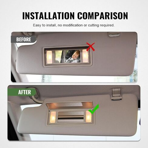 GZYF Car Sunvisor Mirrors Makeup Mirror Vanity Cover, Auto Front Vanity Mirror Sun-Shading Cosmetic Mirror Cover Trim LR063682 for Land Rover for Range Rover Sport/Rover Evoque/Discovery 4(Grey) in Saudi Arabia