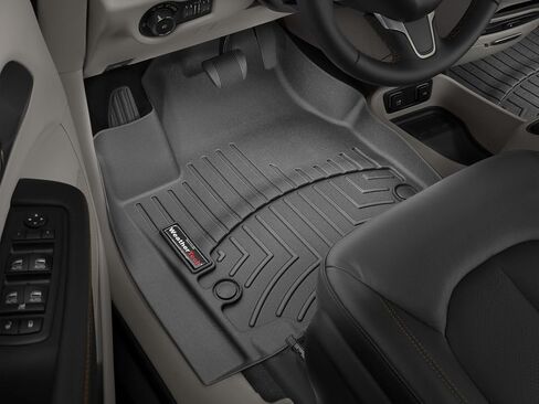 WeatherTech Custom Fit FloorLiners for Chrysler Pacifica, Voyager - 1st Row (449451), Black in Saudi Arabia