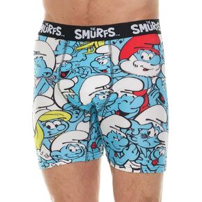 The Smurfs Men's Boxer Briefs - No Fly, Anti-Chafing Stitching, Comfort Shaped/Cotton Lined Crotch in Kuwait