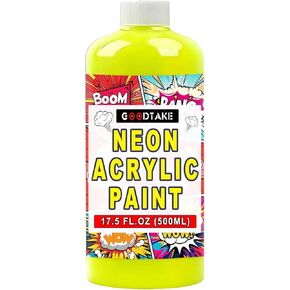 GOODTAKE Glow in the Dark Paint | Fluorescent Acrylic Paint | Neon Paints | Glow Paint‘s For Fabric, Canvas, Rock | Black Light Paints for Artists, Student, Kids, Hobby Painters | Outdoor and Indoor (Rose Pink, 4 Fl Oz (Pack of 1)) in Kuwait