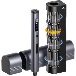 LIFEGOO Mini Electric Screwdriver Set: 66 in 1 Cordless Electric Precision Screwdriver Set - 60 Magnetic Bits, 3-Level Torque, Mini Power Screwdriver Repair Tool Kit for Phone Watch Camera Laptop PC in Kuwait